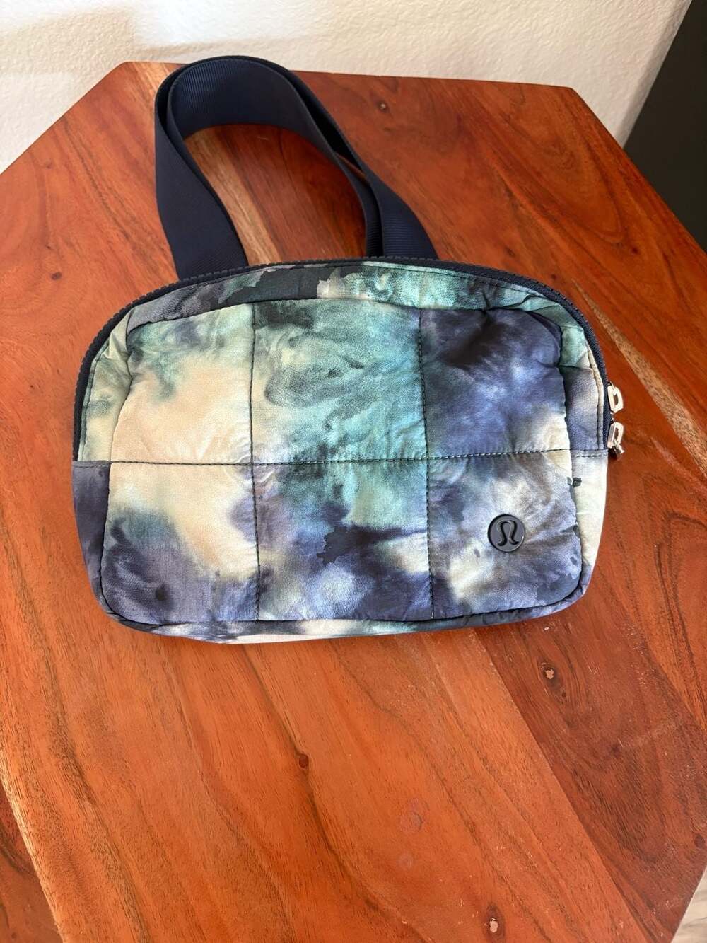 Lululemon Quilted Grid Crossbody Bag Blue Tie Dye